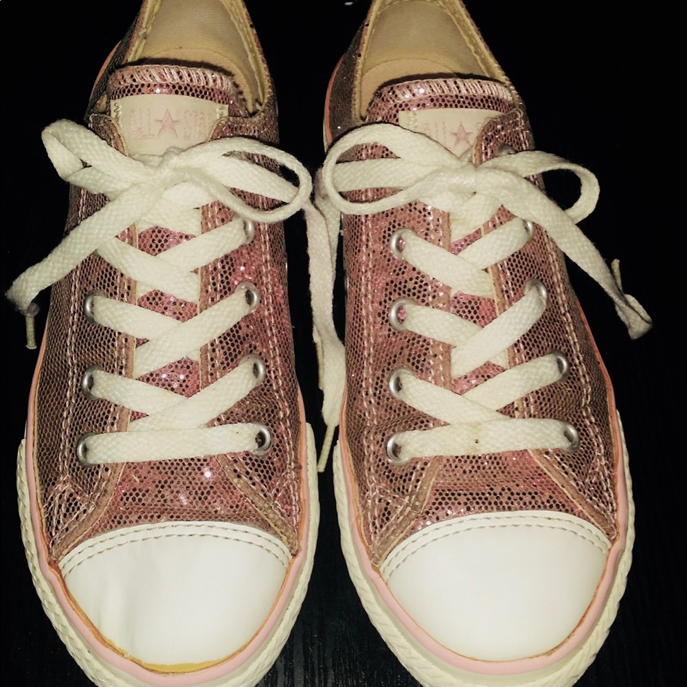 Pink Glitter Converse
